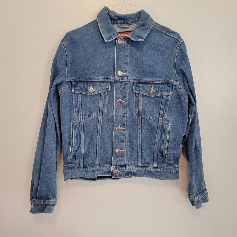Vintage Wrangler Hero Blue Denim Trucker Jacket, Size Small 90s Grunge Work